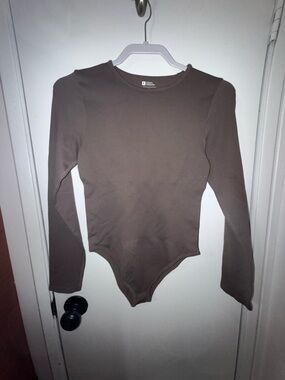 Long Sleeve Brown Bodysuit